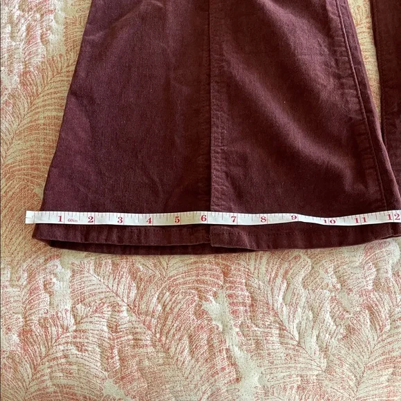 Forever 21 High-Rise Maroon Velvety Pants - Picture 5 of 8